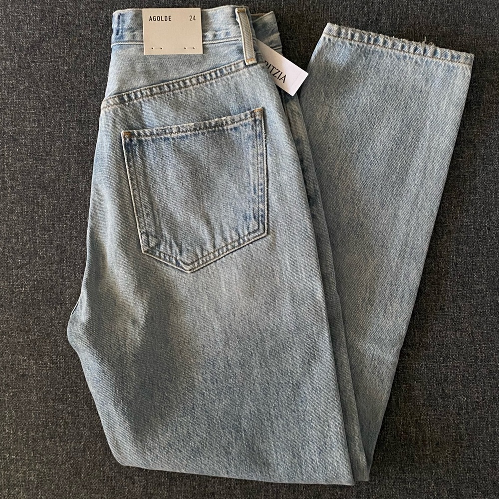 Agolde Riley High Rise Straight Crop Jeans - Picture 8 of 16